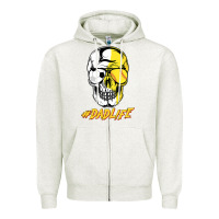Oatmeal Heather Dad life Sugar Skull for Soccer Softball Halloween Costume Zipper Hoodie - maiPhamDesign