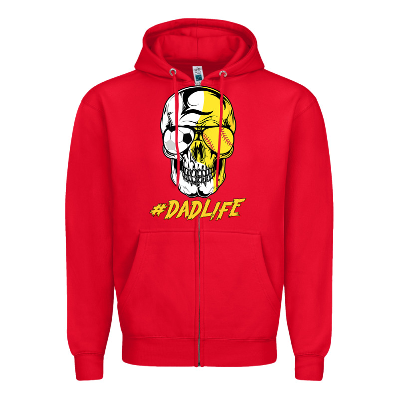 Dad Life Sugar Skull For Soccer Softball Halloween Costume Zipper Hoodie by maiPhamDesign | Teevron
