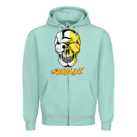 Seafoam Dad life Sugar Skull for Soccer Softball Halloween Costume Zipper Hoodie - maiPhamDesign