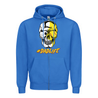 True Royal Dad life Sugar Skull for Soccer Softball Halloween Costume Zipper Hoodie - maiPhamDesign