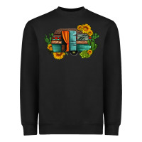 Black caravan sunflowers and cactus Heavyweight Sweatshirt - Artiststas