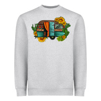 Heather Grey caravan sunflowers and cactus Heavyweight Sweatshirt - Artiststas