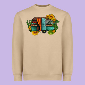 Caravan Sunflowers And Cactus Heavyweight Sweatshirt Designed By Artiststas