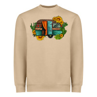 Mushroom caravan sunflowers and cactus Heavyweight Sweatshirt - Artiststas