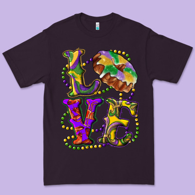 Mardi Gras Love With King Cake Premium Tee Designed By Ranaportraitstore