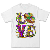 White mardi gras love with king cake Premium Tee - RanaPortraitStore