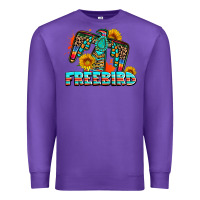 Purple freebird thunderbird Premium Sweatshirt - AdoDesignShop