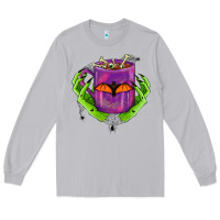 Moon Dust Halloween Coffee Cup With Hands Long Sleeve Tee - FaDigitalArtStudio