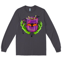Smoke Halloween Coffee Cup With Hands Long Sleeve Tee - FaDigitalArtStudio