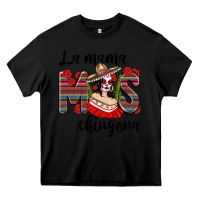 Black la mama mos chingona Heavy Core Tee - texasbilliewilder
