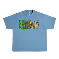 Pebble Blue St. Patrick's Love luck with clover Urban Heavy Tee - HowdyJamesFarm