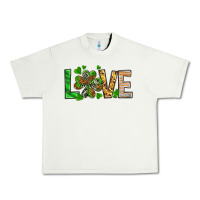 Pistachio St. Patrick's Love luck with clover Urban Heavy Tee - HowdyJamesFarm