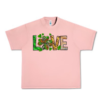 Salmon St. Patrick's Love luck with clover Urban Heavy Tee - HowdyJamesFarm