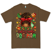 Cacao santas favorite dog mom afro messy bun Premium Tee - texasbilliewilder