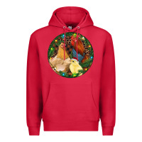 Cardinal Christmas Chick Family Premium Hoodie - RanaPortraitStore