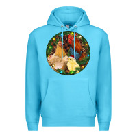Ocean Blue Christmas Chick Family Premium Hoodie - RanaPortraitStore