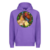Purple Christmas Chick Family Premium Hoodie - RanaPortraitStore