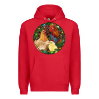 Red Christmas Chick Family Premium Hoodie - RanaPortraitStore
