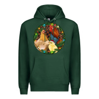 Sports Green Christmas Chick Family Premium Hoodie - RanaPortraitStore