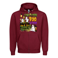 Burgundy too cute too spook Zipper Hoodie - BarkalooDesign