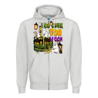 Dove Grey too cute too spook Zipper Hoodie - BarkalooDesign