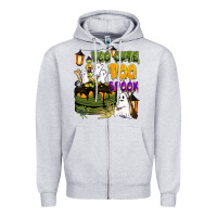 Heather Grey too cute too spook Zipper Hoodie - BarkalooDesign