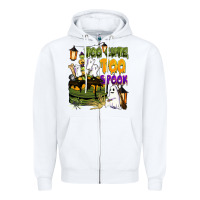 White too cute too spook Zipper Hoodie - BarkalooDesign