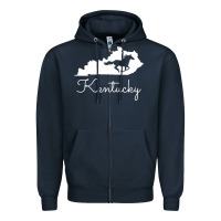 Navy Kentucky Horse Map State , best gift, costume, halloween, xmas, christ Zipper Hoodie - maiPhamDesign