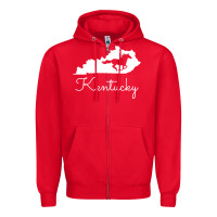 Red Kentucky Horse Map State , best gift, costume, halloween, xmas, christ Zipper Hoodie - maiPhamDesign