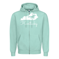 Seafoam Kentucky Horse Map State , best gift, costume, halloween, xmas, christ Zipper Hoodie - maiPhamDesign