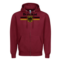 Burgundy DEUTSCHLAND Germany Flag Coat of Arms Eagle Banner Vintage , best gift Zipper Hoodie - maiPhamDesign