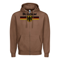 Chestnut DEUTSCHLAND Germany Flag Coat of Arms Eagle Banner Vintage , best gift Zipper Hoodie - maiPhamDesign