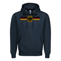 Navy DEUTSCHLAND Germany Flag Coat of Arms Eagle Banner Vintage , best gift Zipper Hoodie - maiPhamDesign