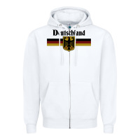 White DEUTSCHLAND Germany Flag Coat of Arms Eagle Banner Vintage , best gift Zipper Hoodie - maiPhamDesign
