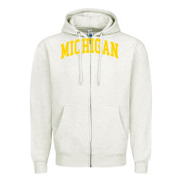 Michigan - Throwback Design - Classic , Best Gift, Costume, Halloween, Zipper Hoodie | Teevron