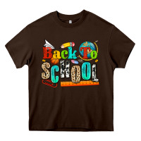 Chocolate Brown back to school Heavy Core Tee - NancyCooperArtShop