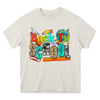 Cream back to school Heavy Core Tee - NancyCooperArtShop