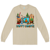Mushroom Happy Camper Coffee Cups Long Sleeve Tee - FaDigitalArtStudio