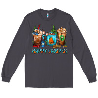 Smoke Happy Camper Coffee Cups Long Sleeve Tee - FaDigitalArtStudio