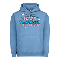 Pigment Pebble Blue im scary transgender the media warned you about Urban Hoodie - JahusDesignShop