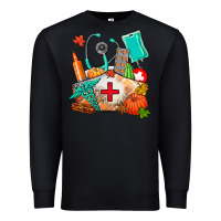 Black nurse  and fall Premium Sweatshirt - AdoDesignShop
