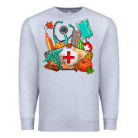 Heather Grey nurse  and fall Premium Sweatshirt - AdoDesignShop
