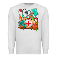 Oatmeal Heather nurse  and fall Premium Sweatshirt - AdoDesignShop
