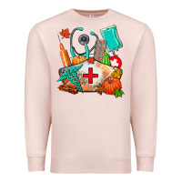 Pale Pink nurse  and fall Premium Sweatshirt - AdoDesignShop