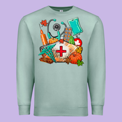 Nurse  And Fall Premium Sweatshirt Designed By Adodesignshop