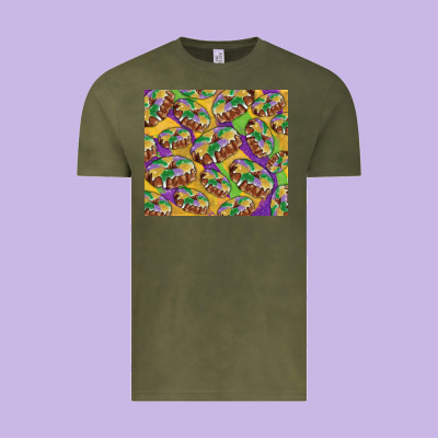 Mardi Gras King Cake Vintage Tee Designed By Ranaportraitstore