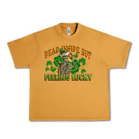 Peanut Butter Dead inside but feeling lucky St. Patrick's Day Urban Heavy Tee - CowGirlArtShop