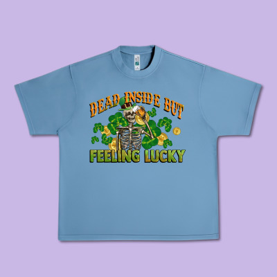 Dead Inside But Feeling Lucky St. Patrick's Day Urban Heavy Tee Designed By Cowgirlartshop