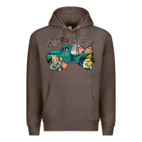 Coffee Happy Easter truck Premium Hoodie - CowhideDigitalArt
