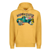 Mustard Happy Easter truck Premium Hoodie - CowhideDigitalArt